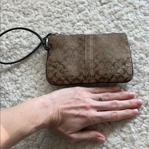 Brown coach wristlet